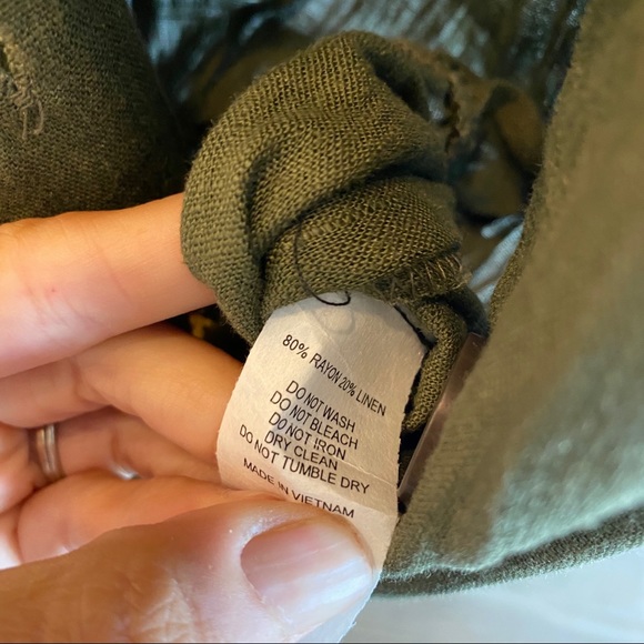 & harmony army green button front jumpsuit - Picture 4 of 7